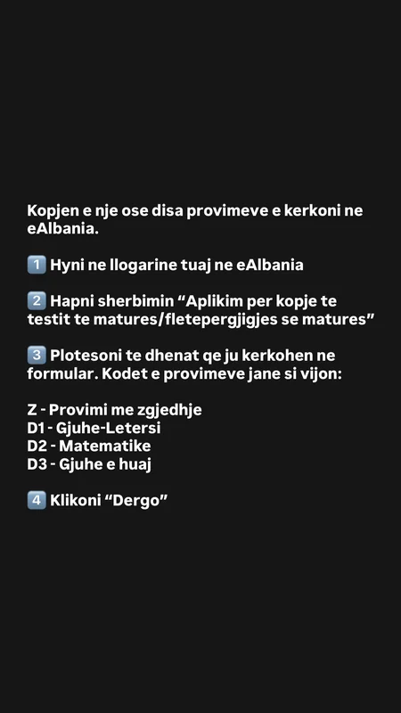 Udhëzim urgjent për fotokopjen e provimeve të maturës ose rivlerësimin